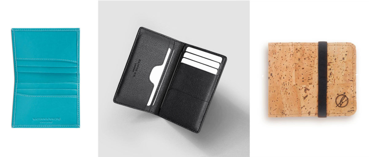 Vegan Billfold Card Holder Wallet Black and Brown Bags & Purses Wallets & Money Clips Wallets Cork Bi-Fold Wallet Cork Fabric Environmentally Friendly 