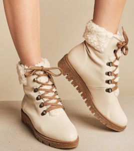 Adar Grey Vegan Winter Boots Ankle Lace Up