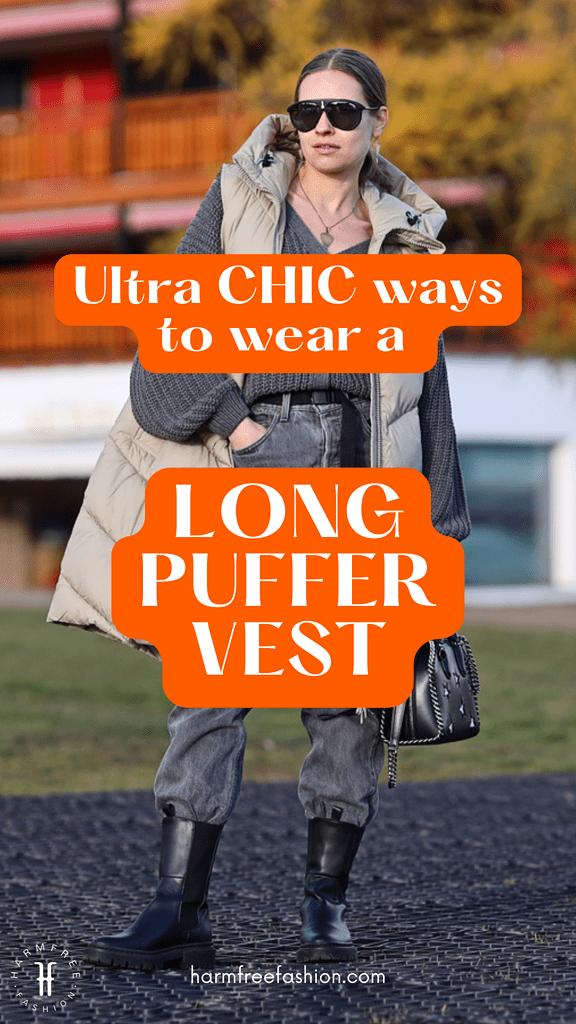 Long Puffer Vest Outfit Ideas For Instant Street Style Cred